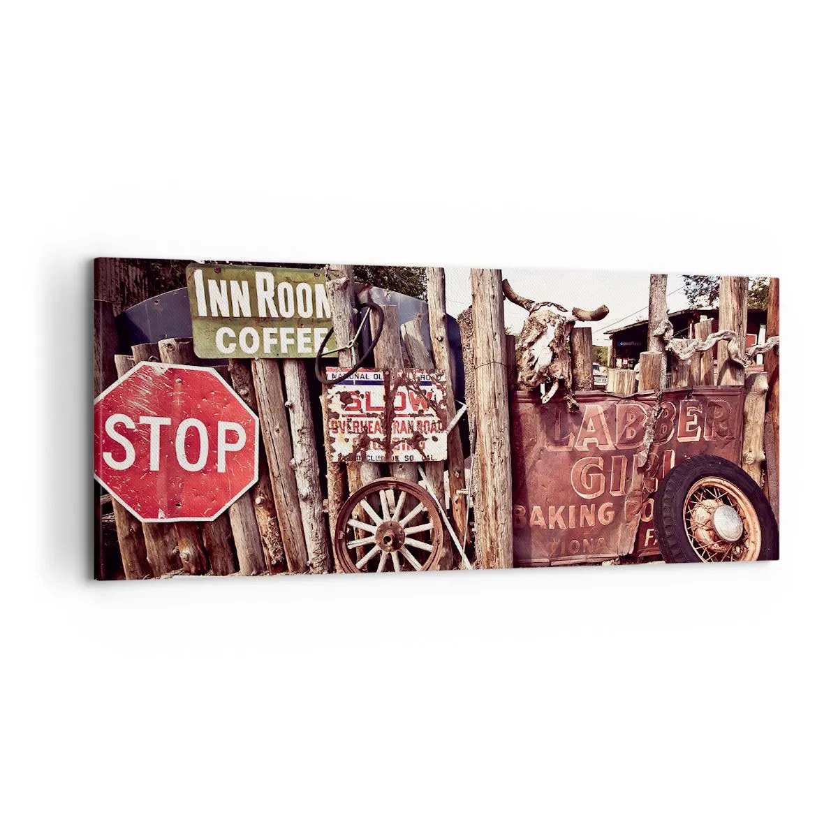 Lærredstryk - Billede på lærred - Og tiden er stoppet - 120x50 cm