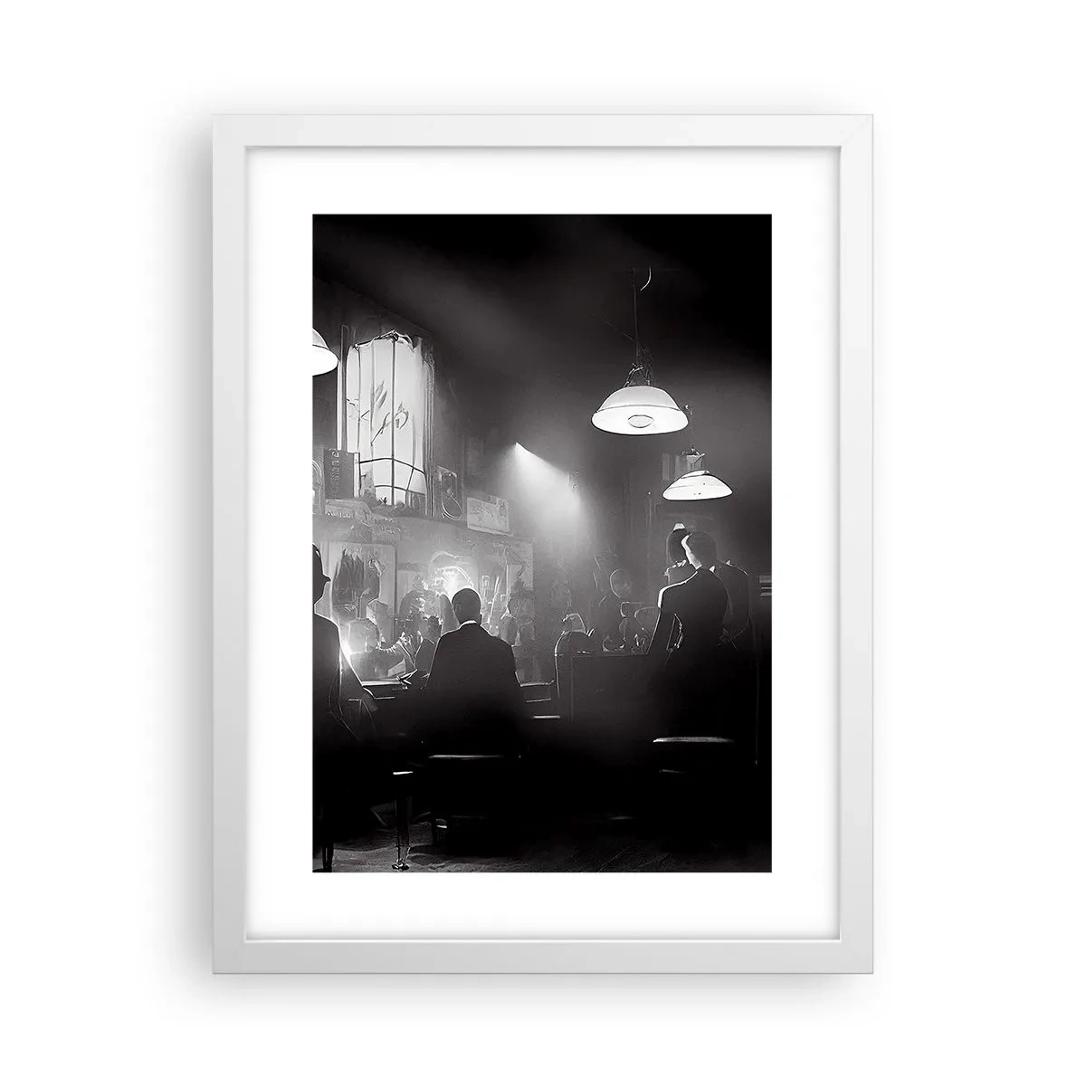 Plakat i hvid ramme - I en jazzet stemning - 30x40 cm