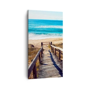 Lærredstryk - Billede på lærred - Løb! - 45x80 cm