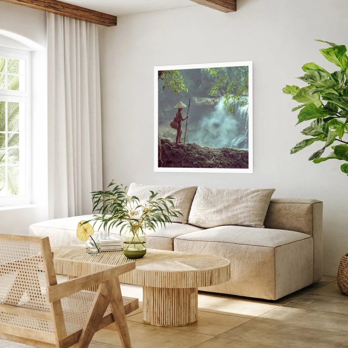 Plakat - Venlig med naturen - 60x60 cm