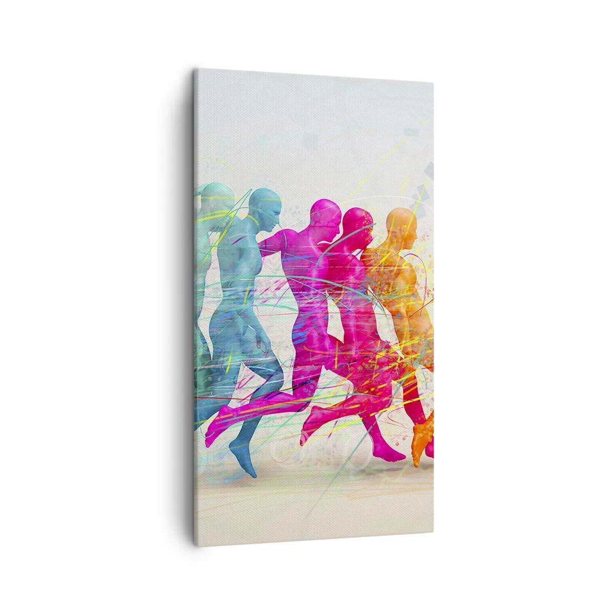 Lærredstryk - Billede på lærred - Harmoni i bevægelse - 45x80 cm