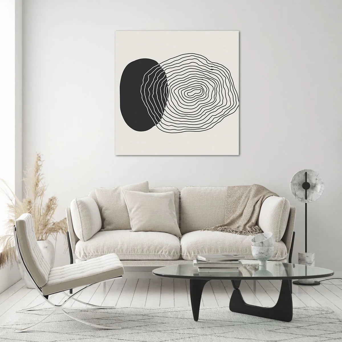 Billede på glas - Varighed og vibration - 50x50 cm