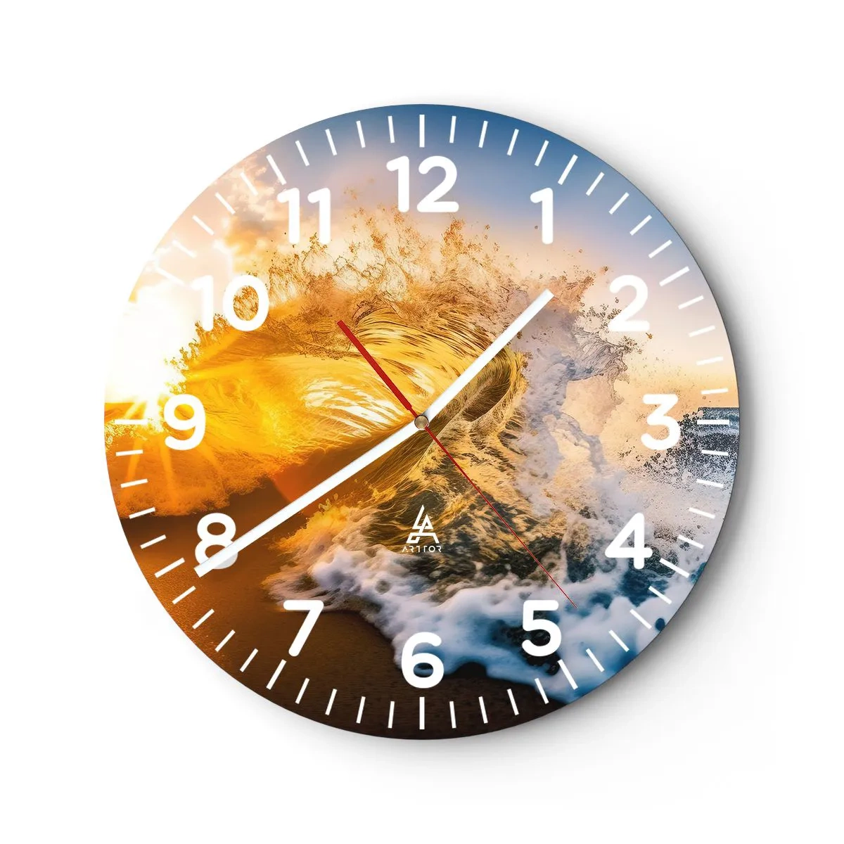 Vægur, Uret - Leg på sandet - 30x30 cm