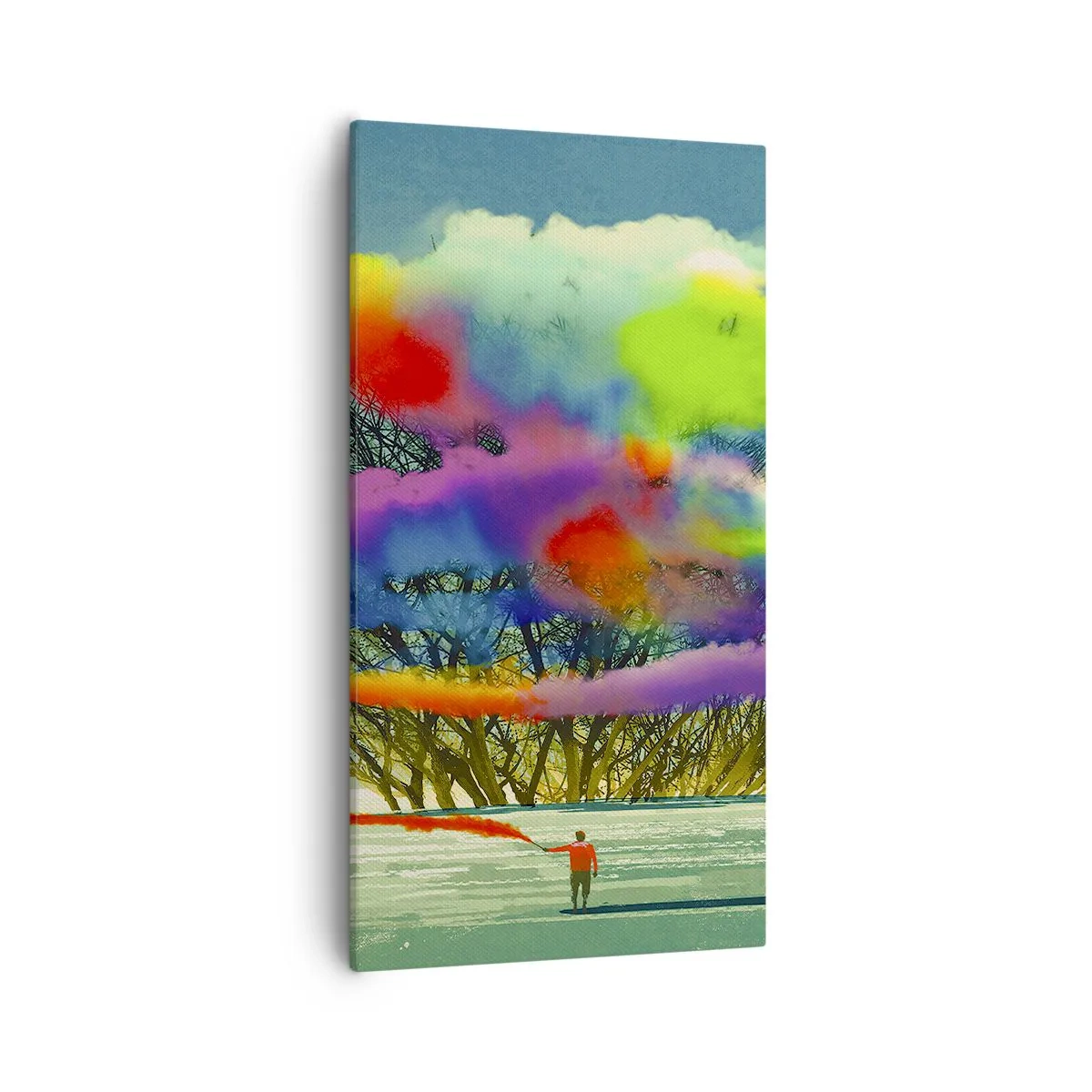Lærredstryk - Billede på lærred - Giv liv til denne verden - 55x100 cm