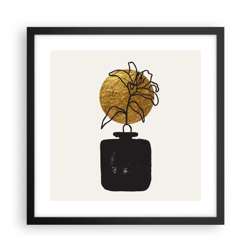 Plakat i sort ramme - Skønhed i balance - 40x40 cm