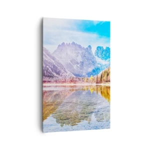 Lærredstryk - Billede på lærred - Og det er allerede efterår i bjergene - 80x120 cm