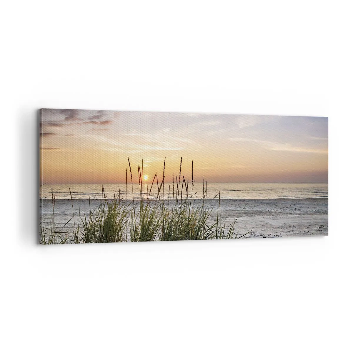 Lærredstryk - Billede på lærred - Se, tænk, føl - 100x40 cm