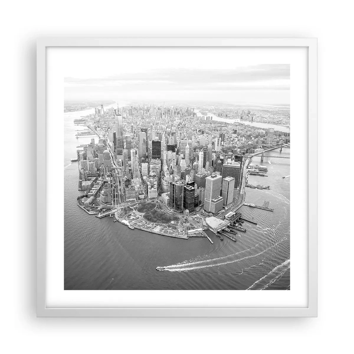 Plakat i hvid ramme - Hvordan kan man ikke elske? - 50x50 cm