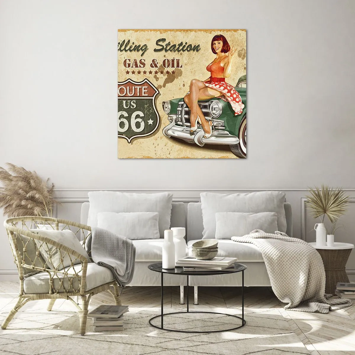 Billede på glas - De glorværdige 1940'ere. - 30x30 cm