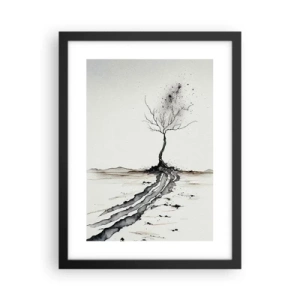 Plakat i sort ramme - Vinterens melankoli - 30x40 cm