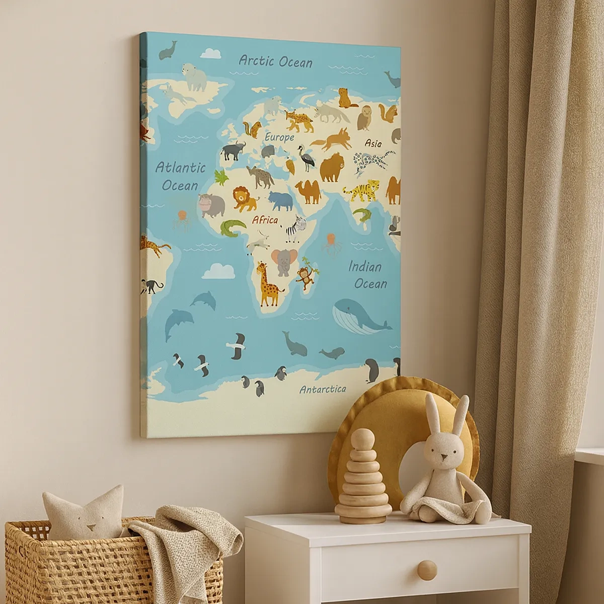 Lærredstryk - Billede på lærred - Gode naboer - 50x70 cm