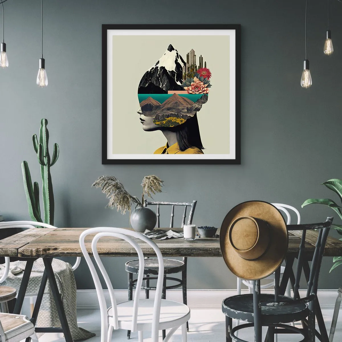 Plakat i sort ramme - Kvinden - altid et mysterium - 60x60 cm