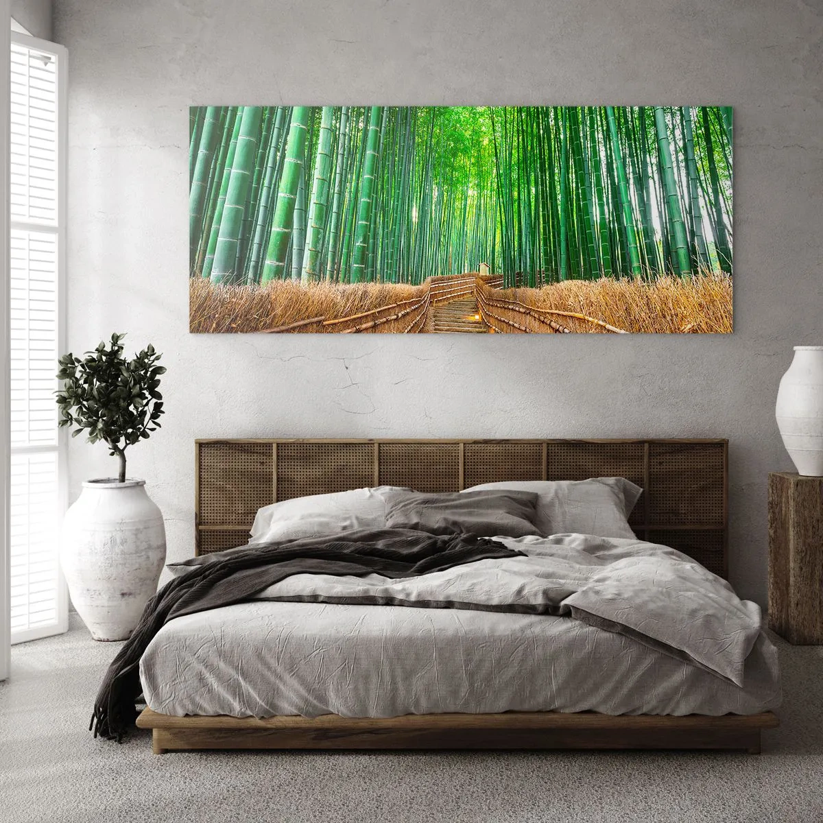 Billede på glas - Essensen af den asiatiske natur - 140x50 cm