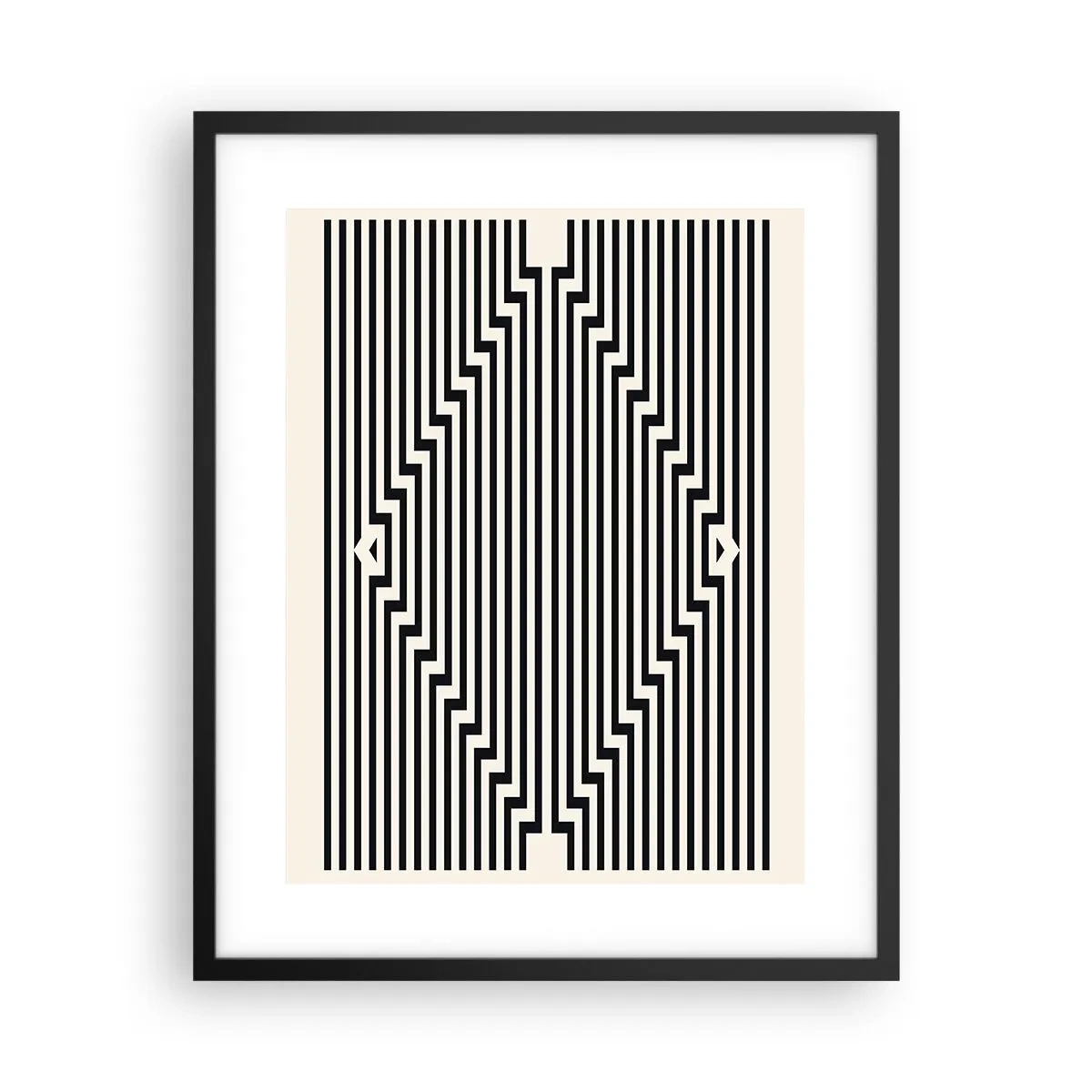 Plakat i sort ramme - Geometrisk illusion - 40x50 cm