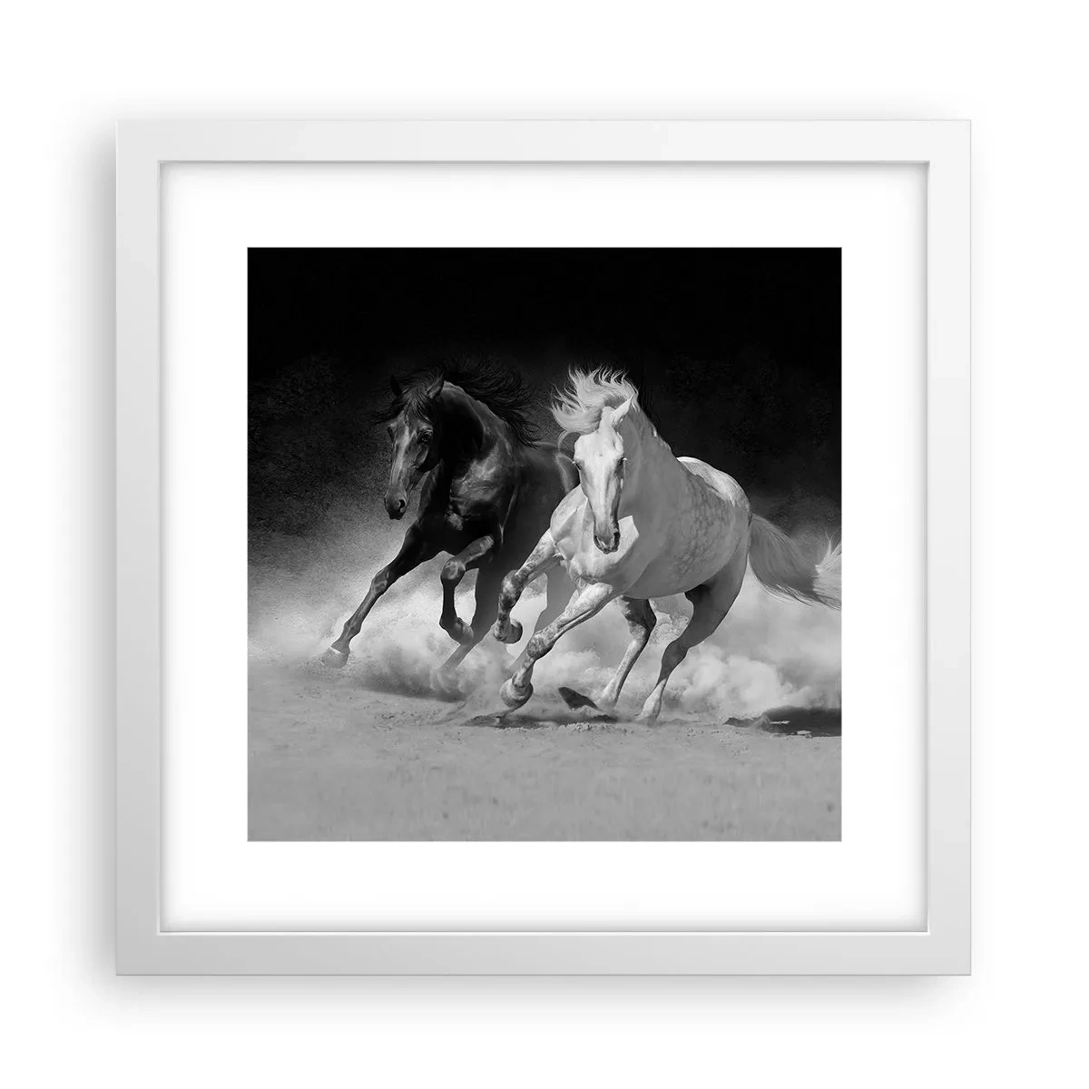 Plakat i hvid ramme - Frihedens galop - 30x30 cm