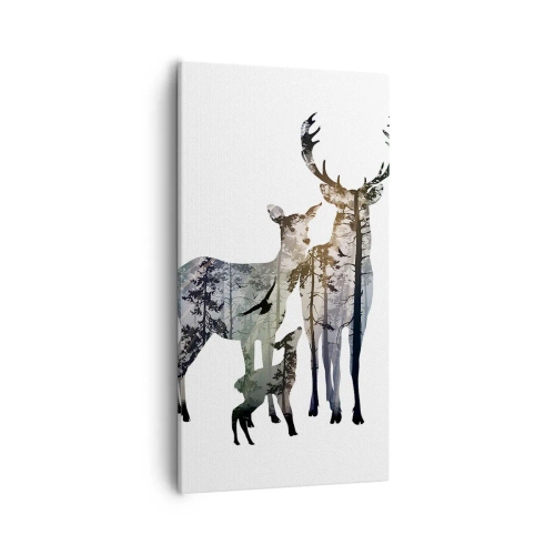 Lærredstryk - Billede på lærred - Familiefoto - 55x100 cm