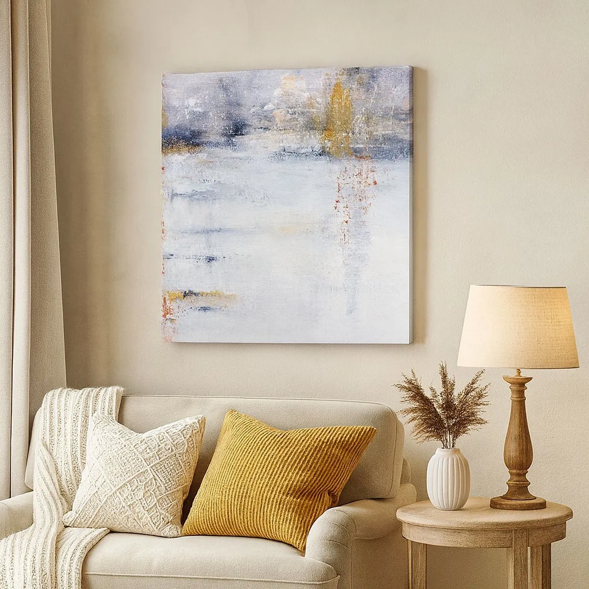 Lærredstryk - Billede på lærred - Bag lufttæppet - 30x30 cm