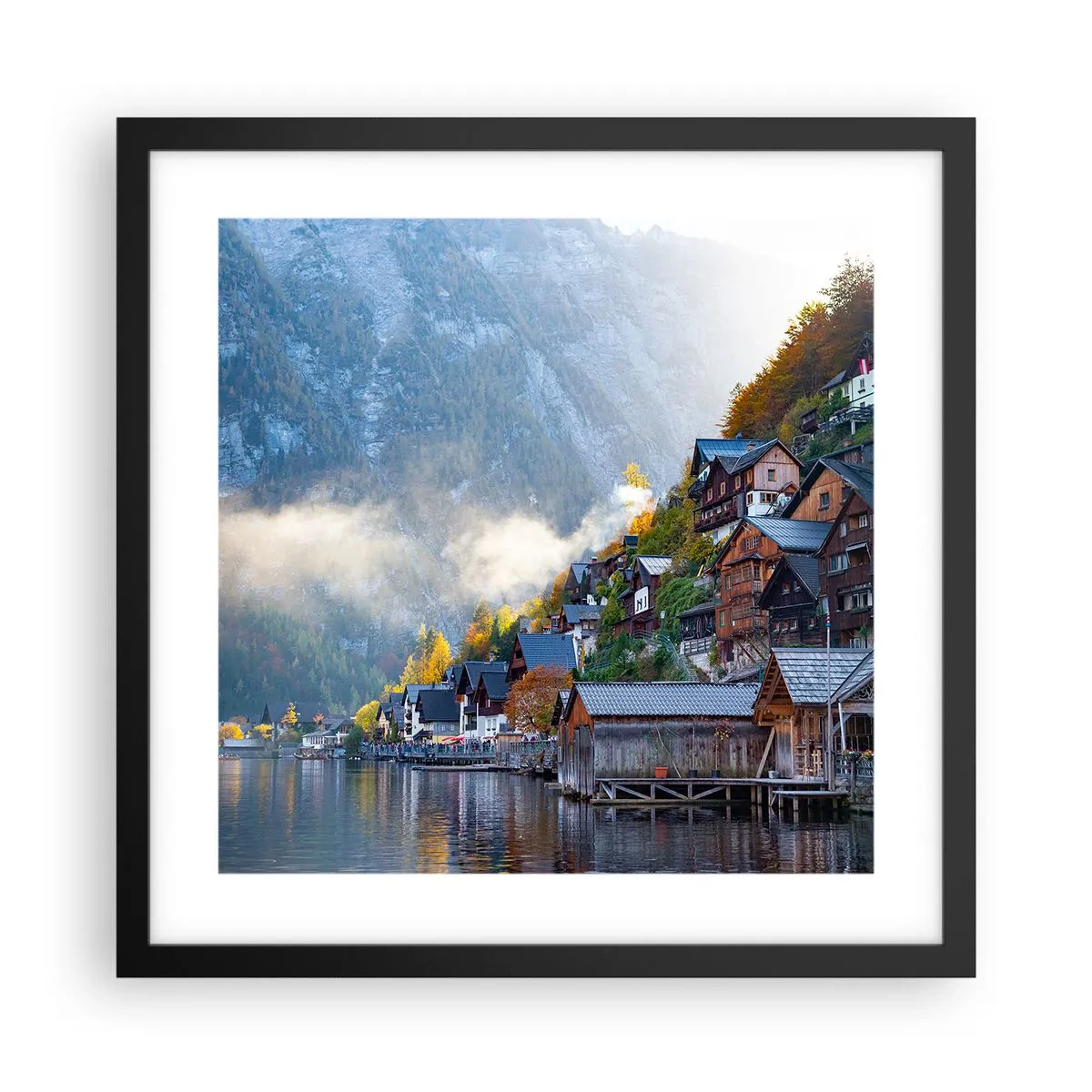 Plakat i sort ramme - Alpine climes - 40x40 cm