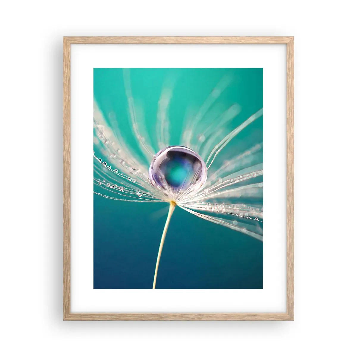 Plakat i ramme af lyst egetræ - Mystisk øjeblik - 40x50 cm