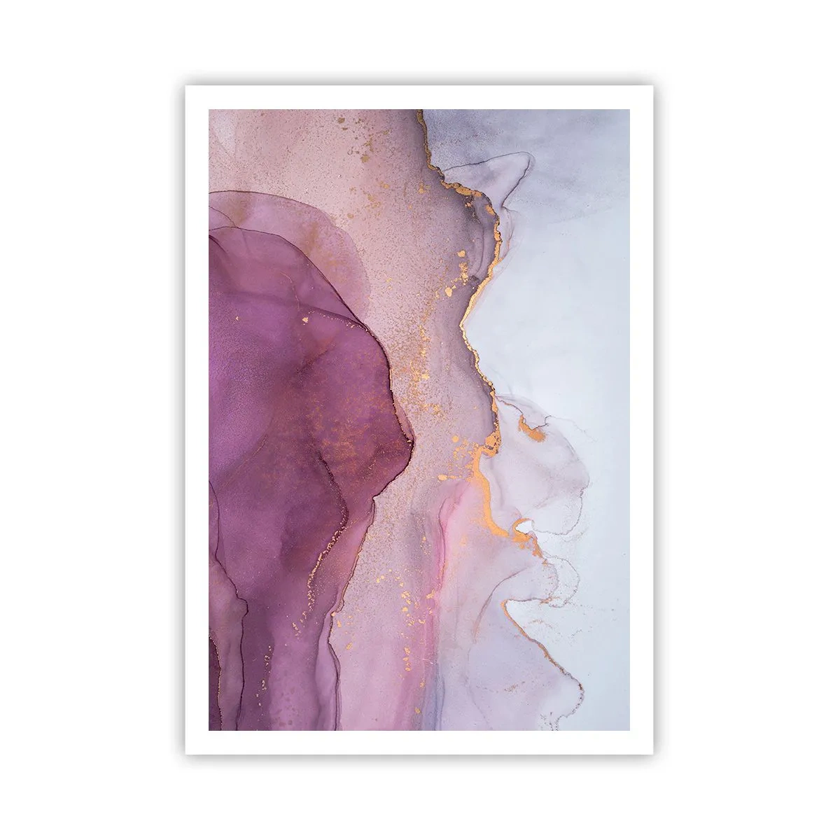 Plakat - Lilla og violette bølger - 70x100 cm