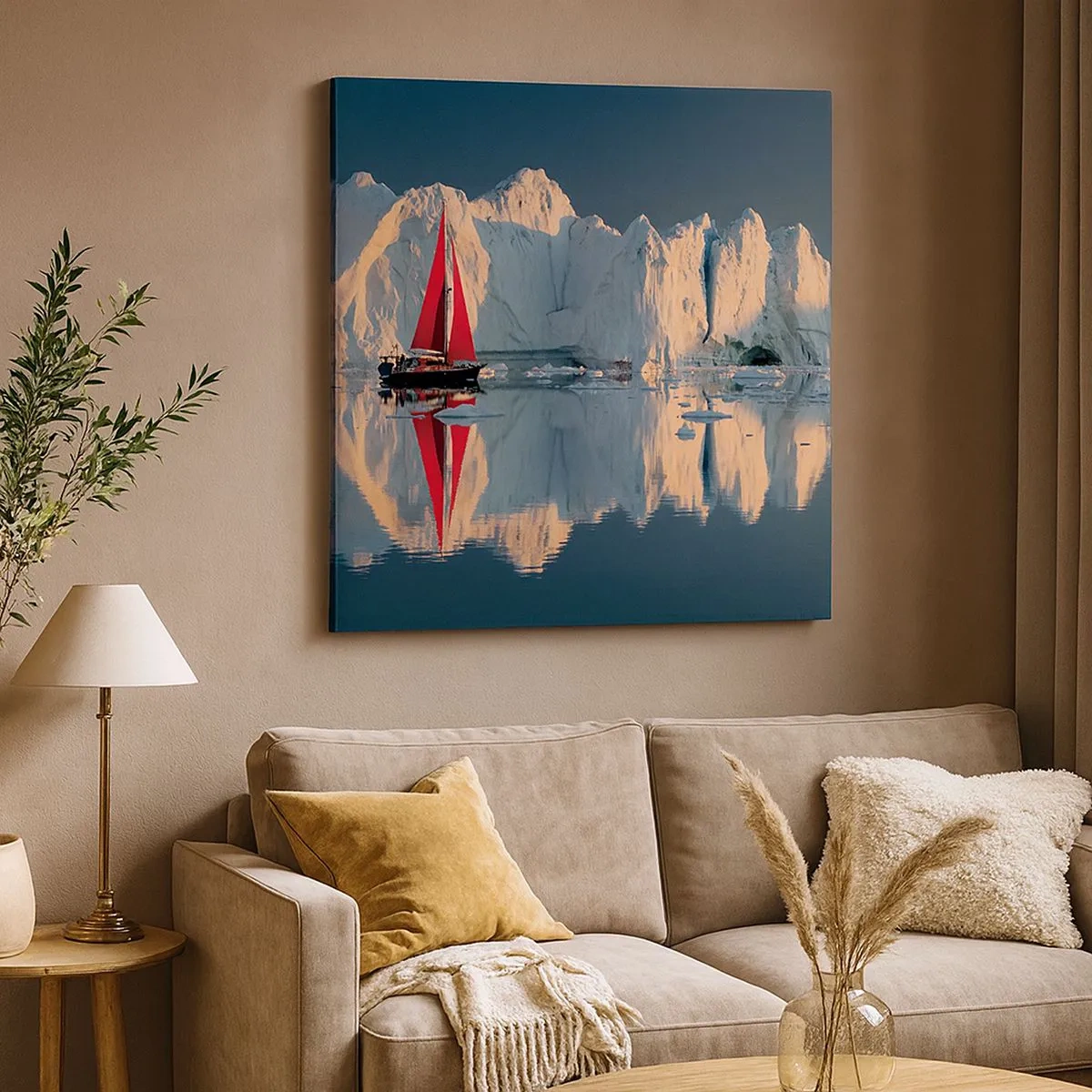 Lærredstryk - Billede på lærred - På kanten af verden - 30x30 cm