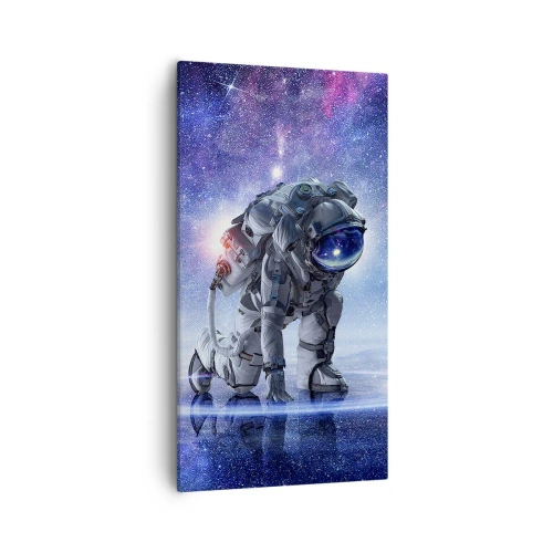 Lærredstryk - Billede på lærred - Den stjerneklare himmel over mig - 55x100 cm