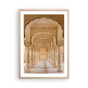 Plakat i ramme af lyst egetræ - I maharajaens palads - 50x70 cm