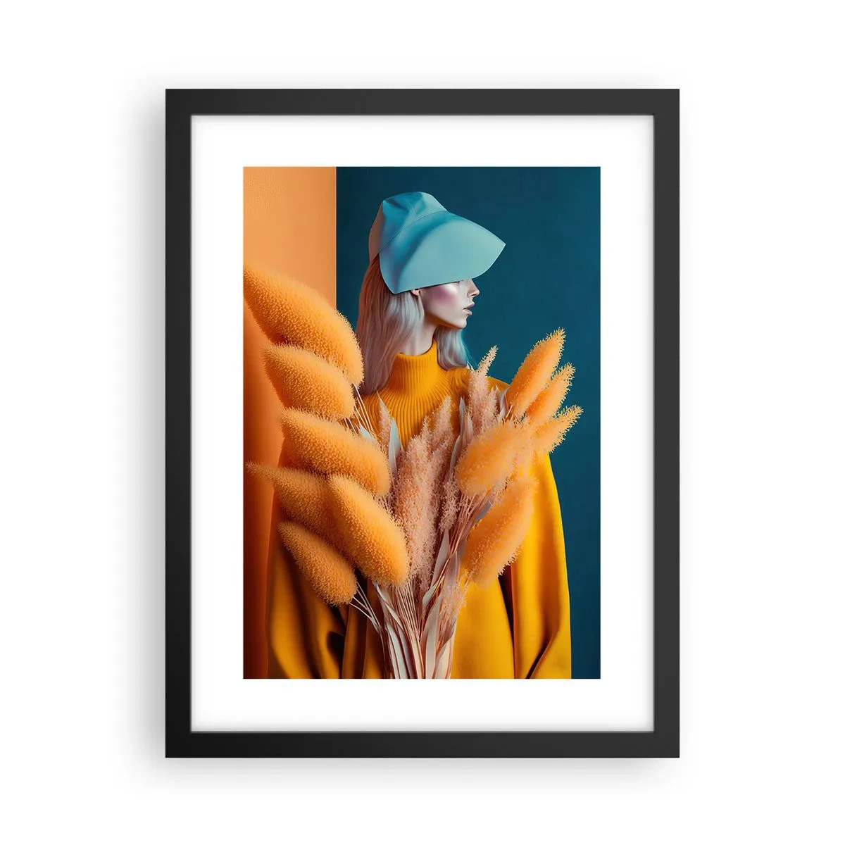 Plakat i sort ramme - Fluffy portræt - 30x40 cm