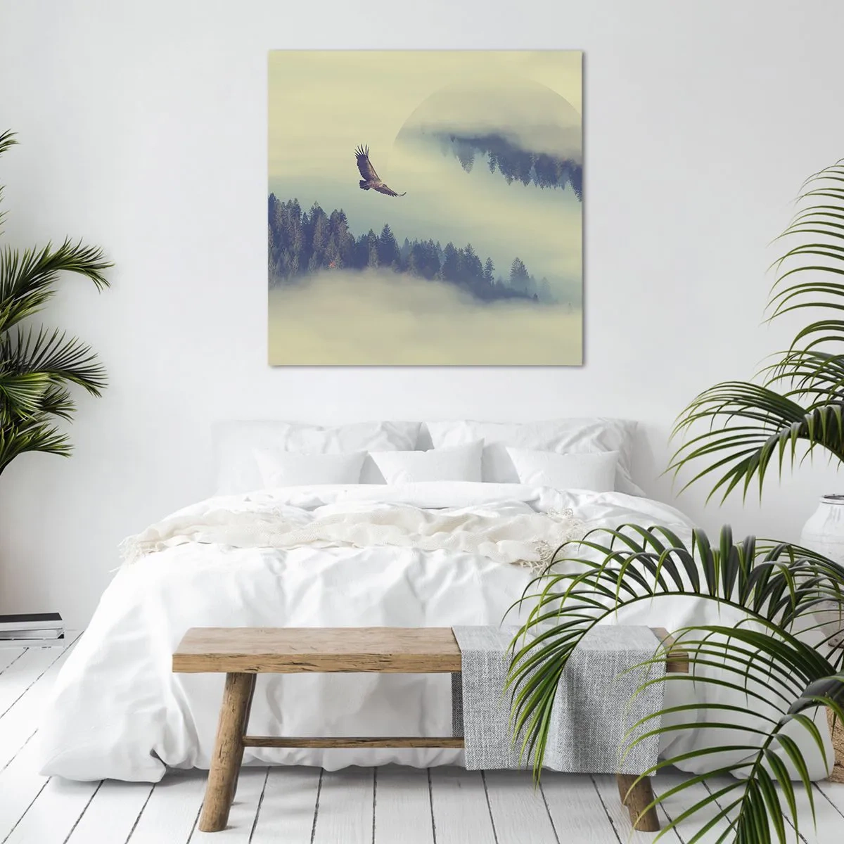Lærredstryk - Billede på lærred - Jeg så en ørnes skygge - 70x70 cm