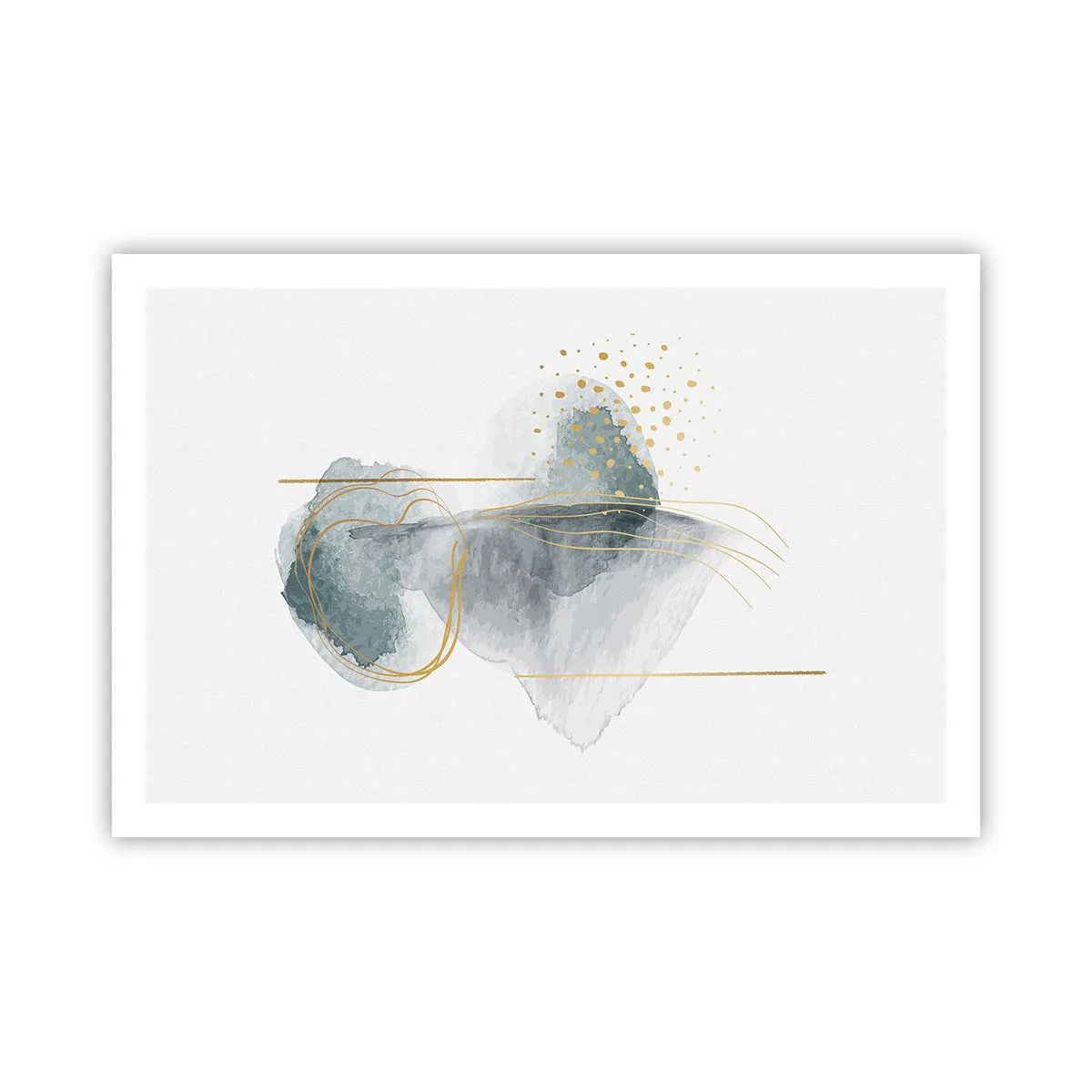 Plakat - Om forholdet mellem grå og guld - 91x61 cm