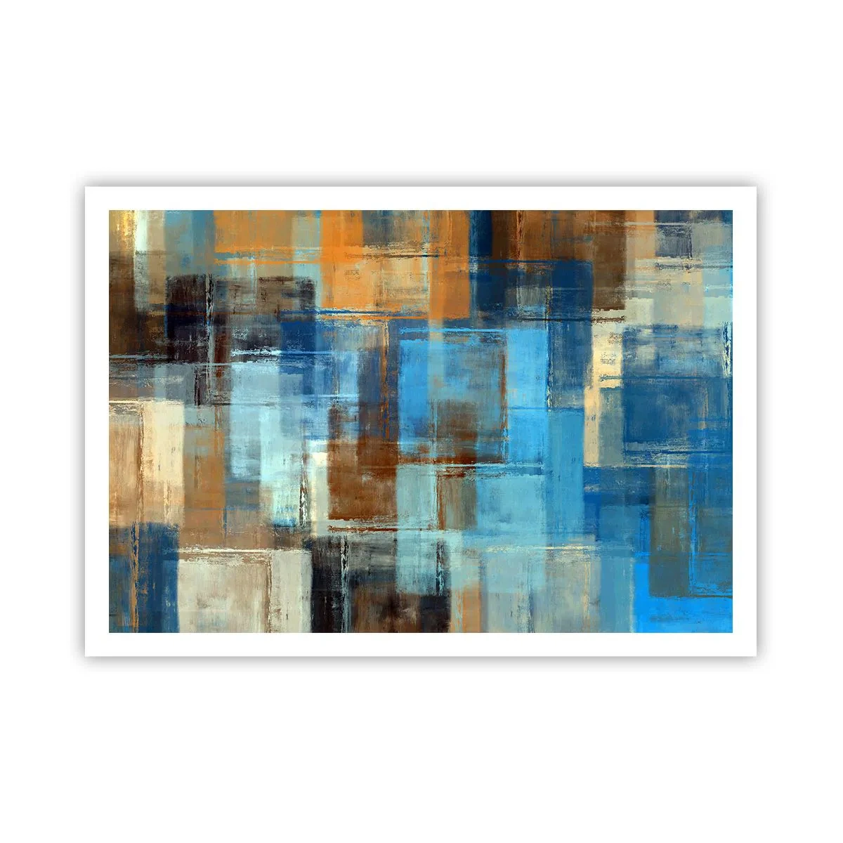 Plakat - Gennem det blå slør - 100x70 cm