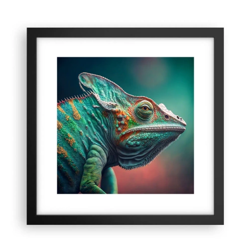 Plakat i sort ramme - Kan du se mig? Ikke godt... - 30x30 cm