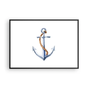 Plakat i sort ramme - Ahoj eventyr! - 100x70 cm
