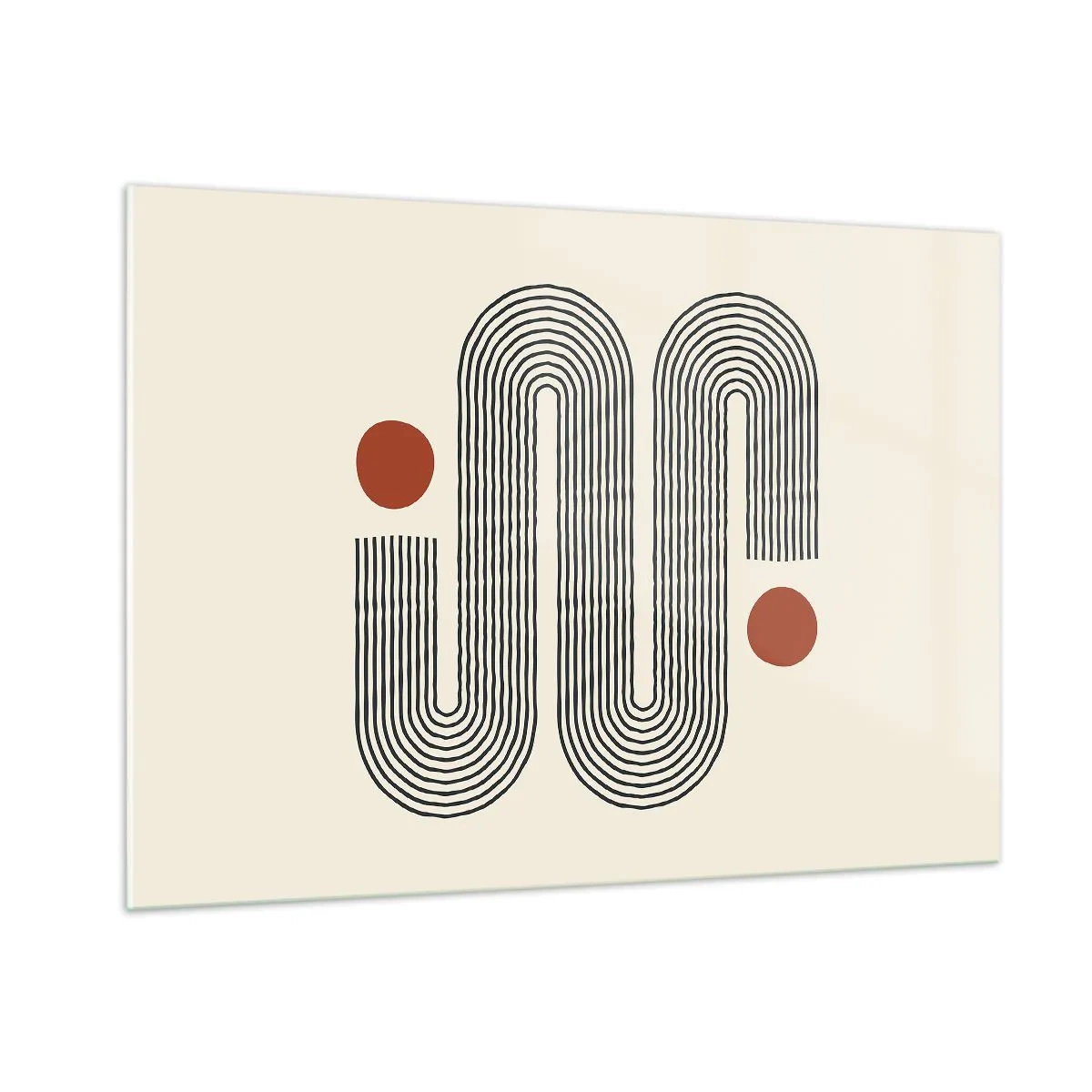 Billede på glas - Fra start til slut - 100x70 cm