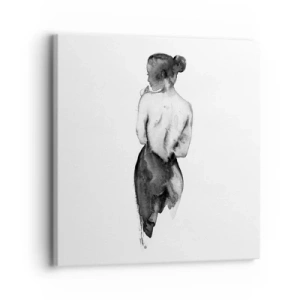 Lærredstryk - Billede på lærred - Med hende forsvinder verden - 30x30 cm