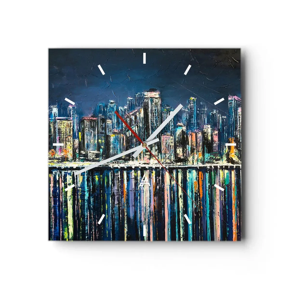 Vægur, Uret - Kaskade af lys - 30x30 cm
