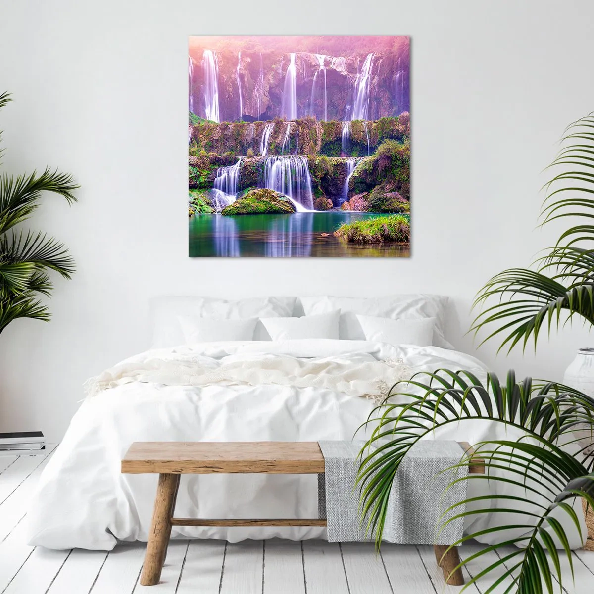 Lærredstryk - Billede på lærred - Trappe til himlen - 60x60 cm