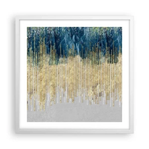 Plakat i hvid ramme - Forgyldt grænse - 50x50 cm