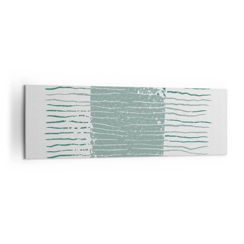 Lærredstryk - Billede på lærred - Marin abstraktion - 160x50 cm