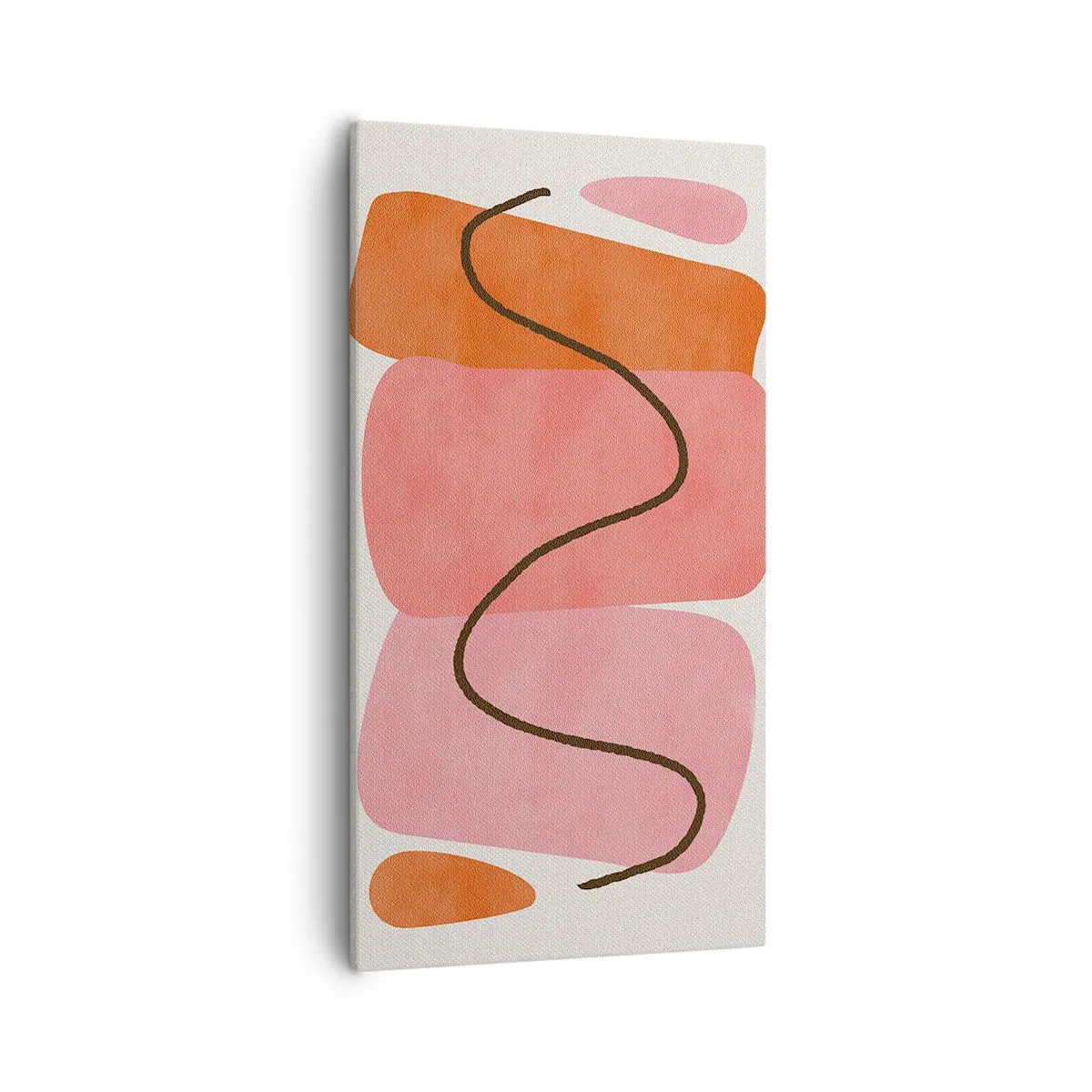 Lærredstryk - Billede på lærred - Formernes blide bevægelse - 55x100 cm