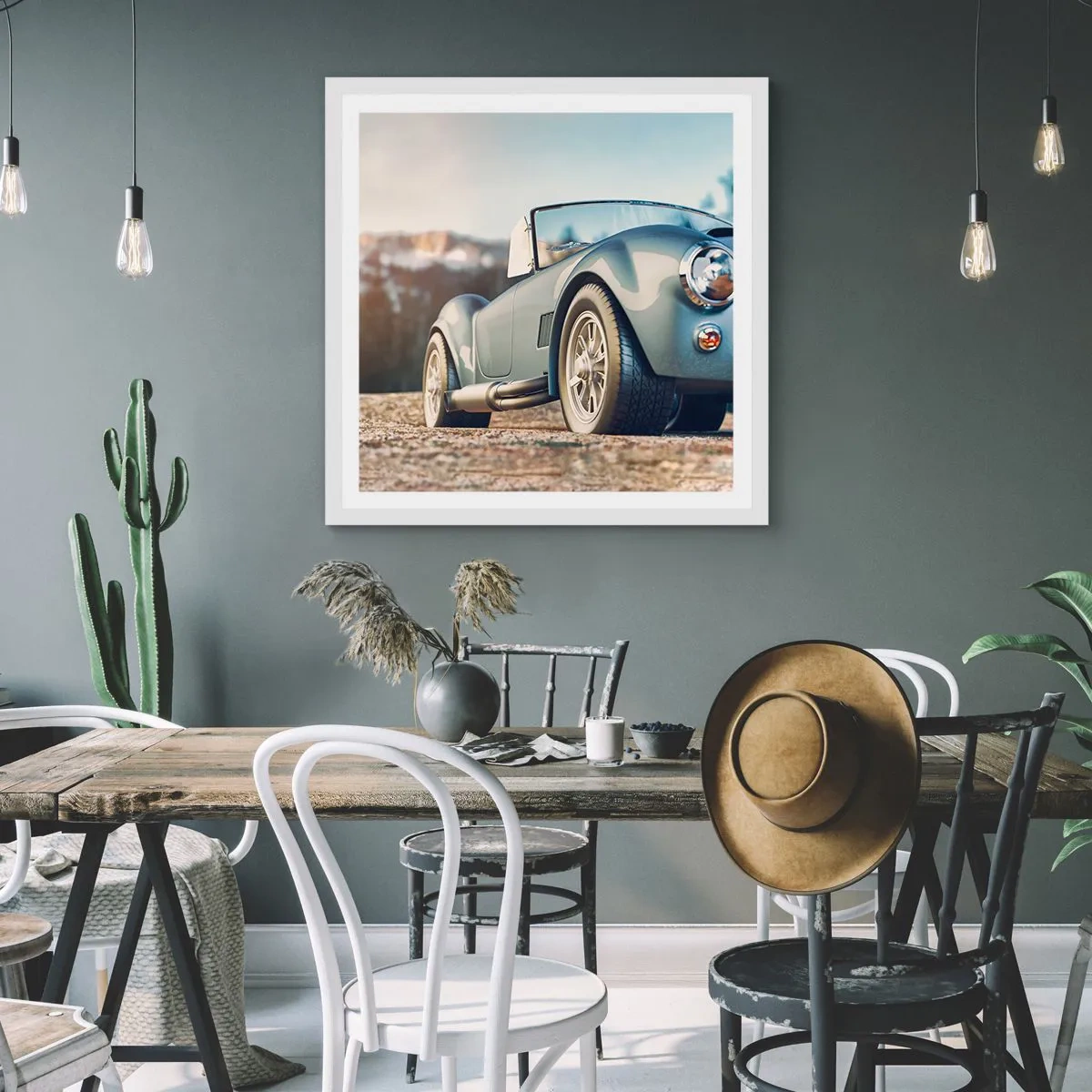 Plakat i hvid ramme - Fordi stil betyder noget - 30x30 cm