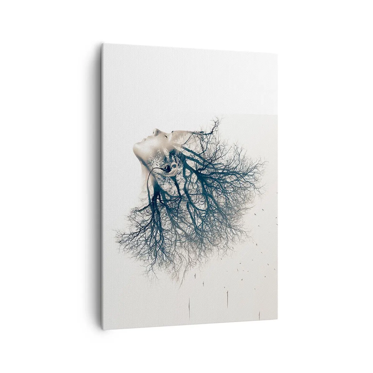 Lærredstryk - Billede på lærred - Lyttede til træets hvisken - 70x100 cm