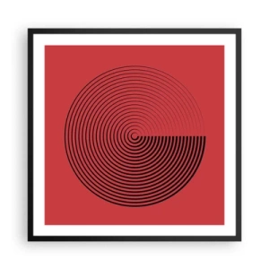 Plakat i sort ramme - Cirkulær bevægelse - 60x60 cm
