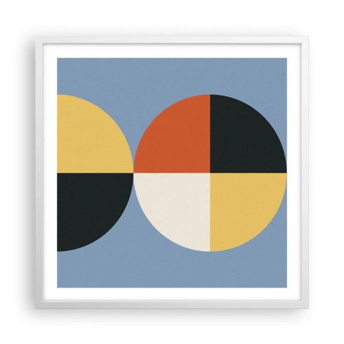 Plakat i hvid ramme - Se og tæl - 60x60 cm