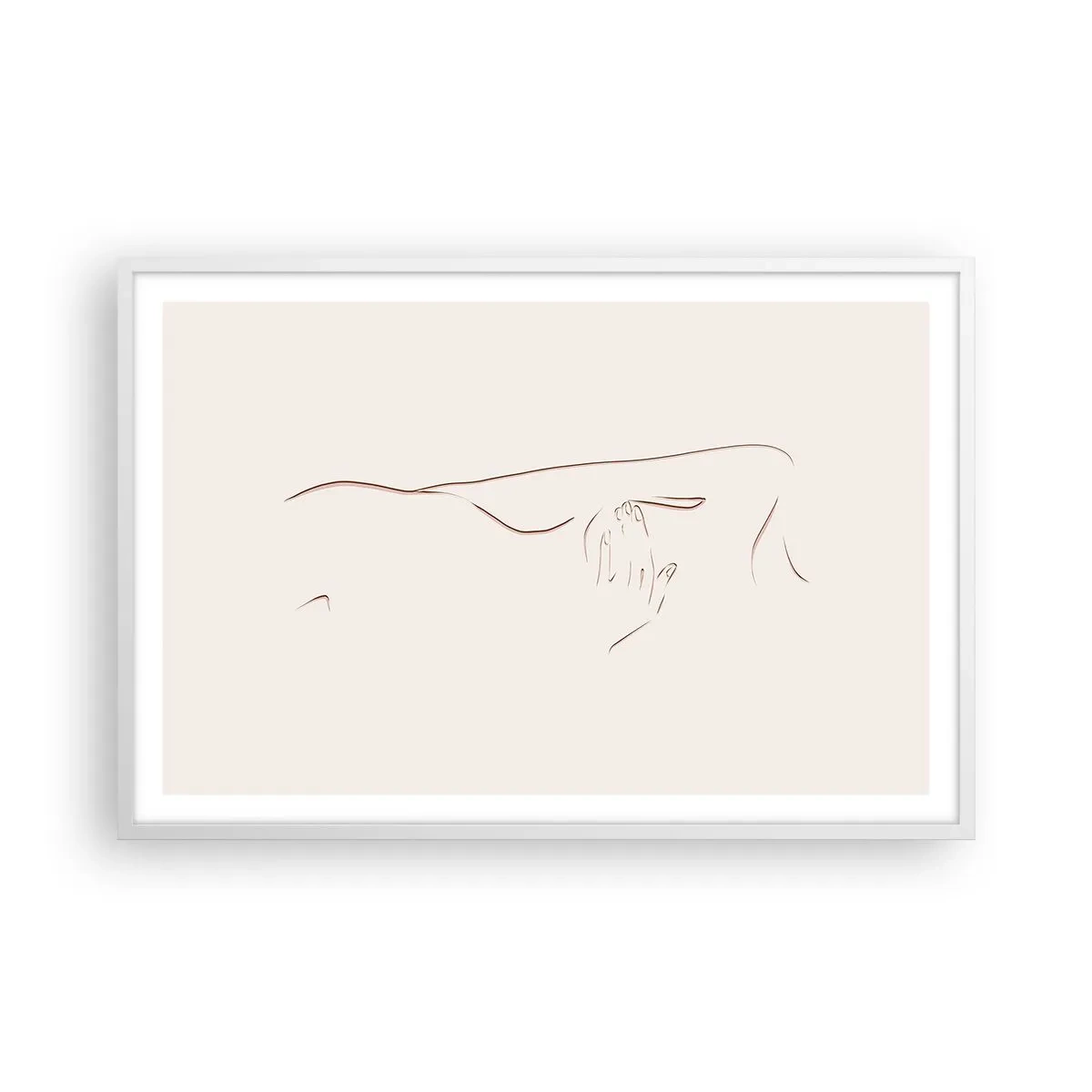 Plakat i hvid ramme - Begærets form - 91x61 cm