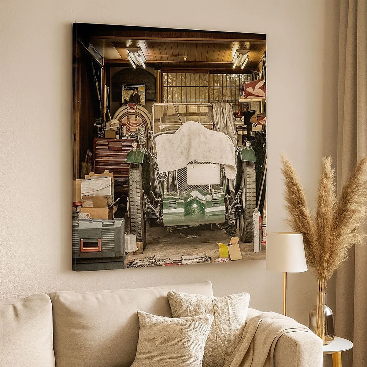 Lærredstryk - Billede på lærred - Tilbage til fortiden - 30x30 cm