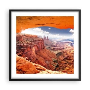 Plakat i sort ramme - Udskåret af naturen selv - 50x50 cm