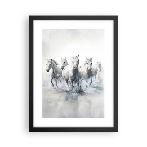 Plakat i sort ramme - Hvid magi - 30x40 cm