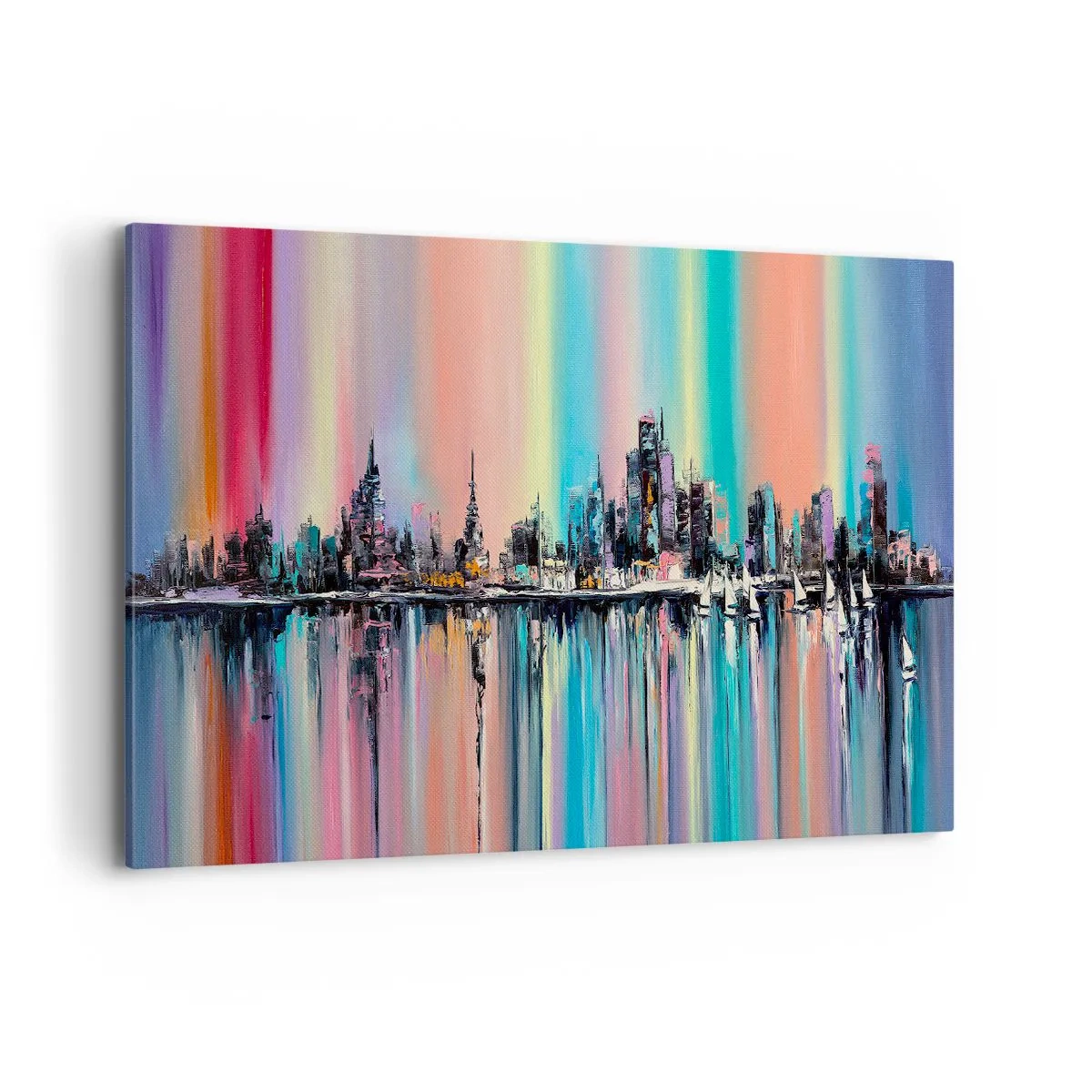 Lærredstryk - Billede på lærred - Skinne nattens lys - 120x80 cm