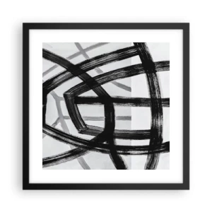 Plakat i sort ramme - Opbygning af dybde - 40x40 cm